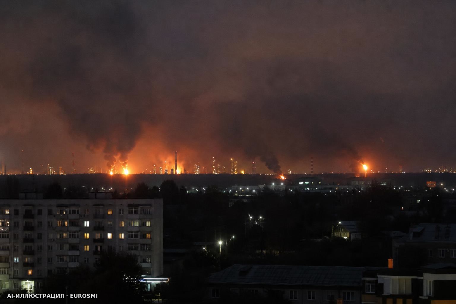 В результате украинской атаки загорелся Новокуйбышевский НПЗ в Самарской области