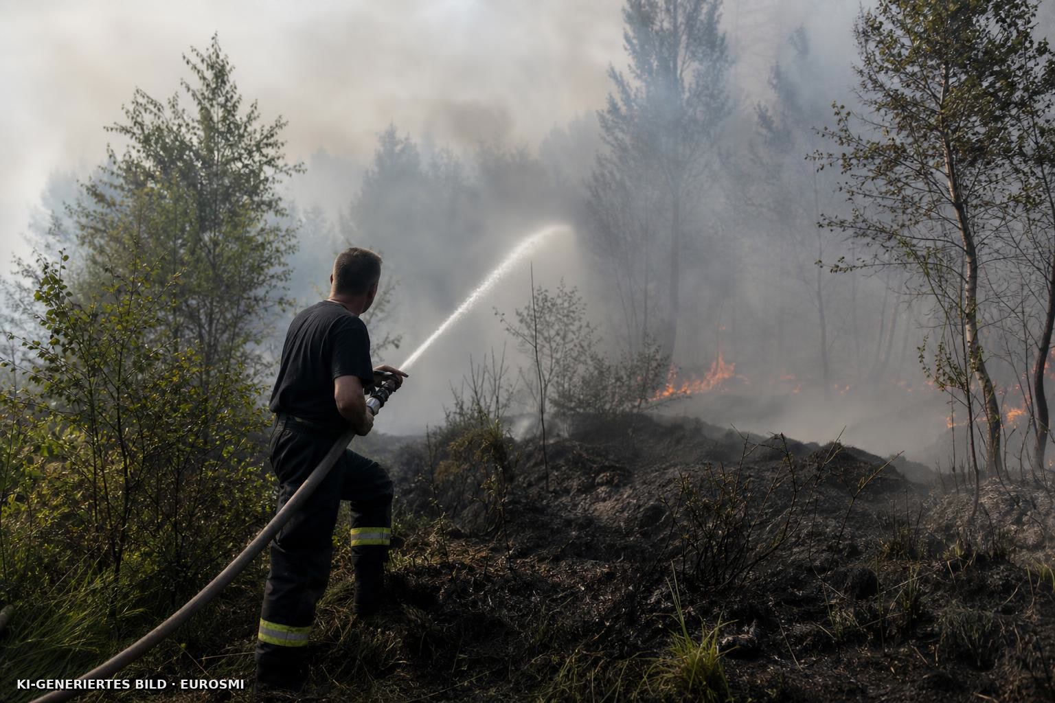 Waldbrände halten Feuerwehren im Hohen Venn und im Schwarzwald in Atem