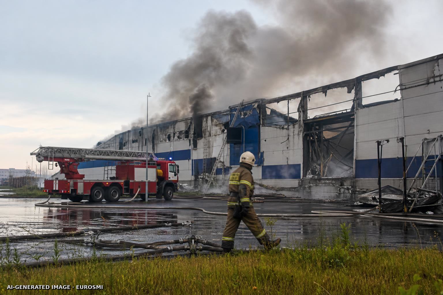 Warehouse burns near St Petersburg as Ukraine targets Ozon sites