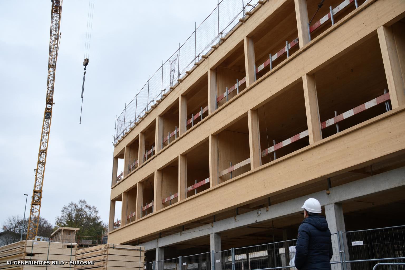 Landratsamt Karlsruhe wird zur Hälfte aus Holz gebaut - SWR