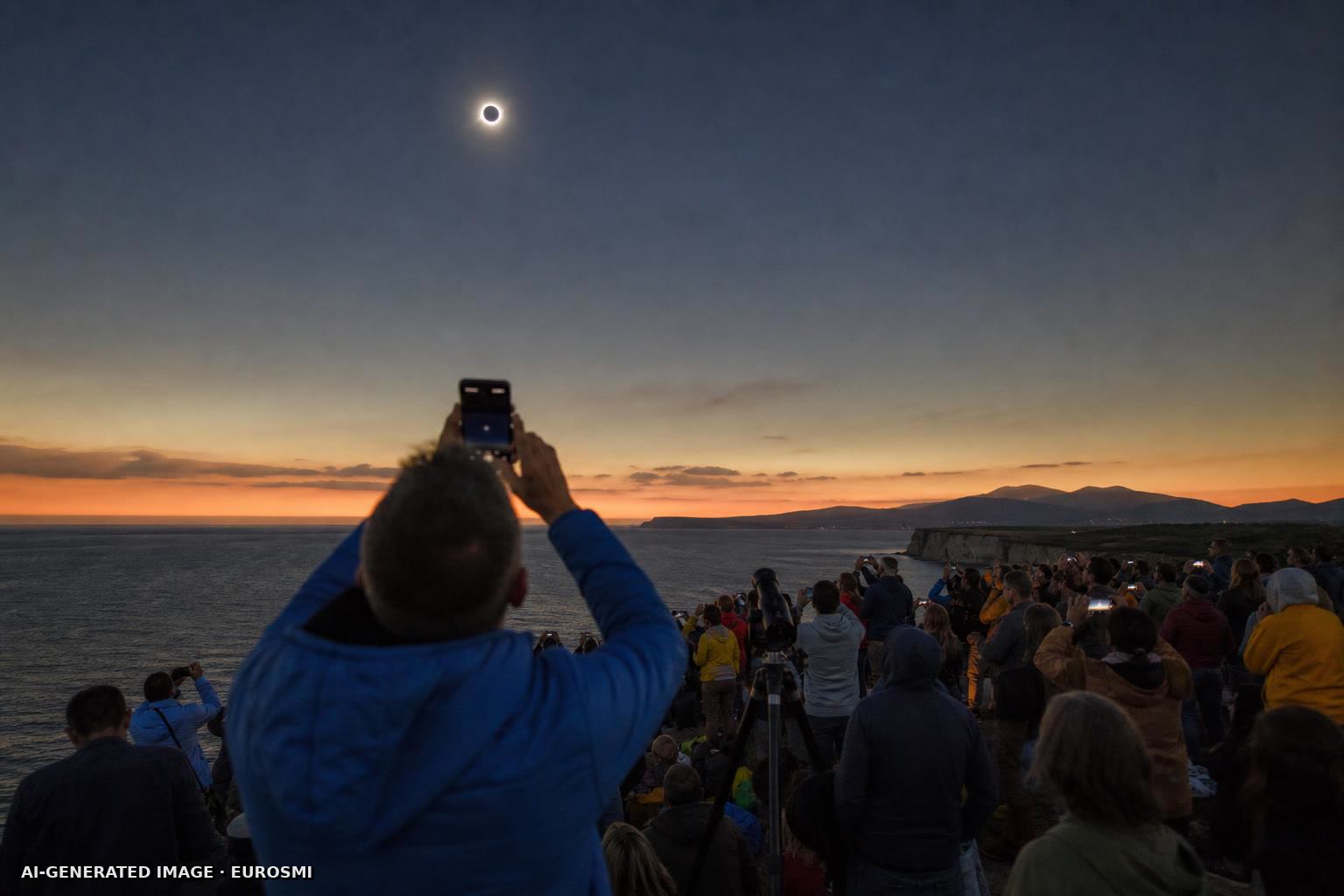 Half a million visitors flock to Spain’s path of total solar eclipse