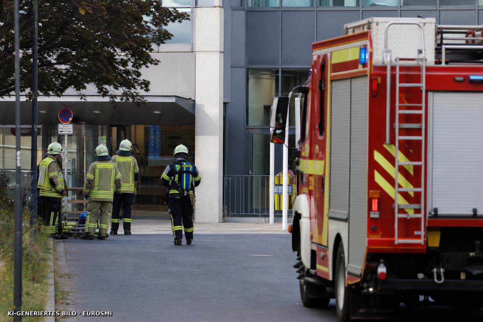 Zwei Verletzte, Patientenzimmer gesperrt – Ursache weiter unklar - MDR.de — Brand im Magdeburger Klinikum