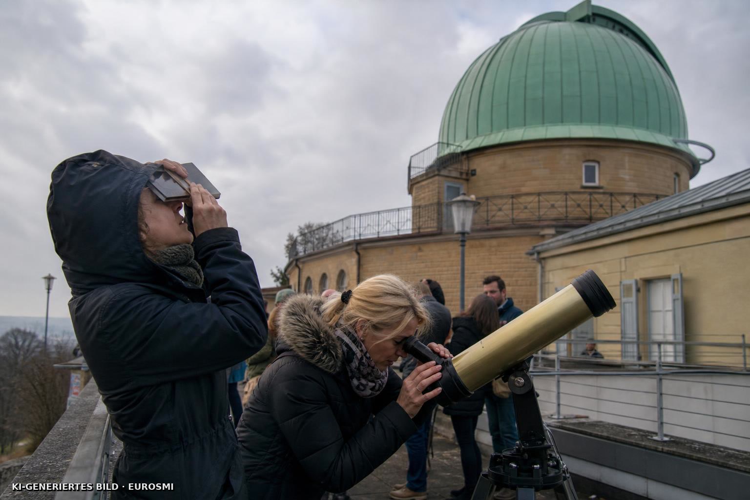 So war die Sonnenfinsternis in der Stuttgarter Sternwarte - SWR