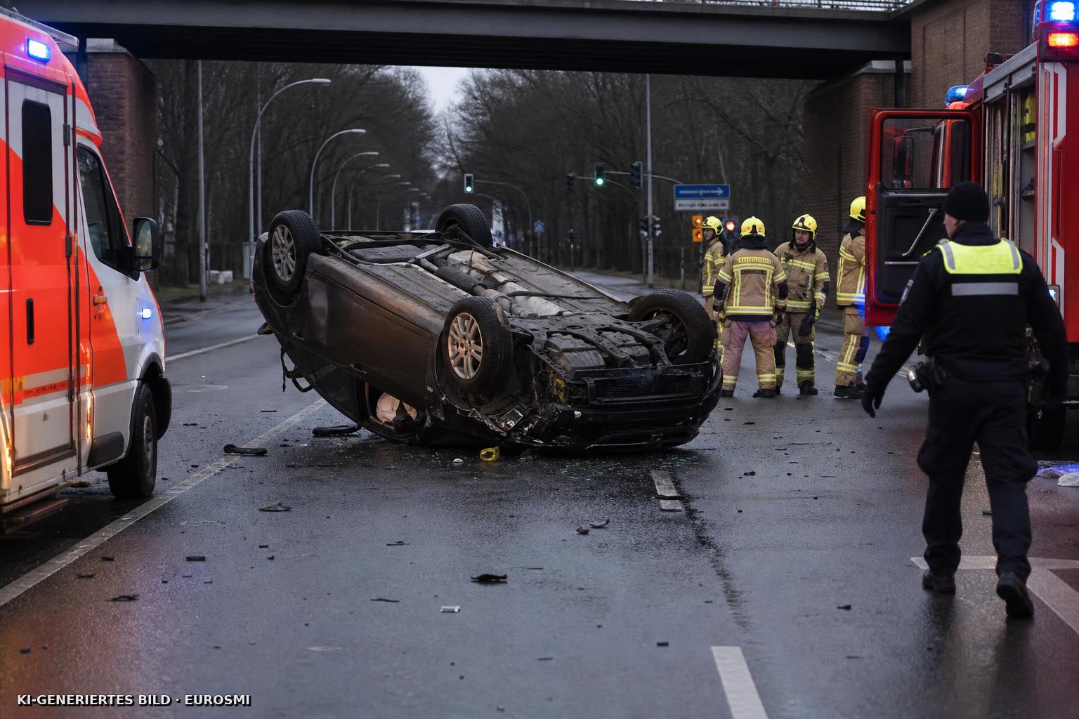 Auto überschlägt sich: Fahrerin schwer verletzt - STERN.de — Unfall in Treptow-Köpenick