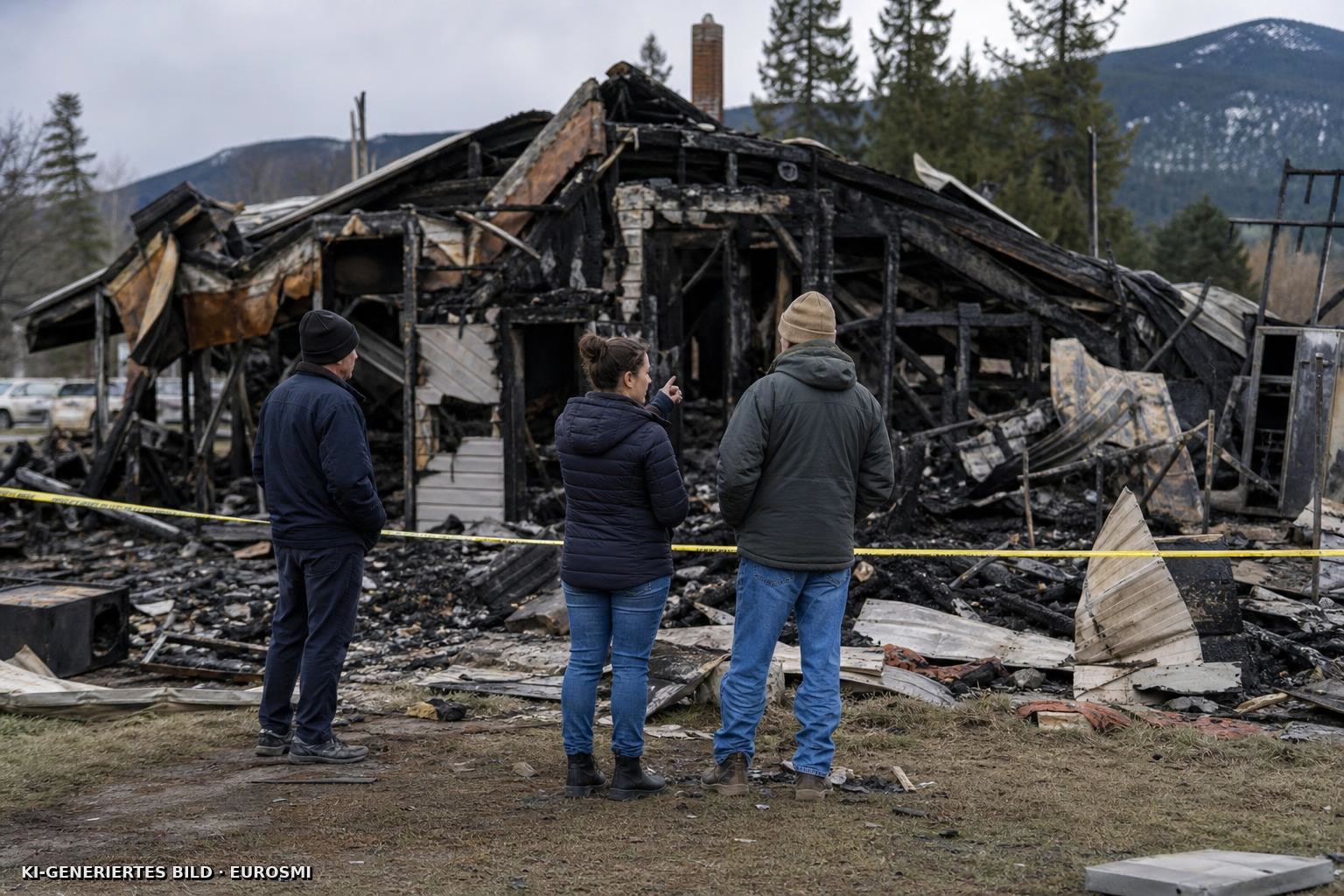 Gewalt­verbrechen erschüttert Montana - RND.de — Sieben Leichen in Trümmern von Haus